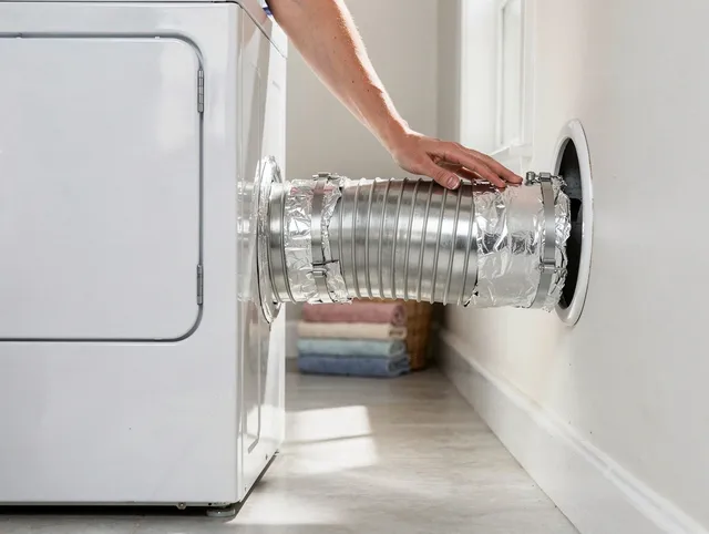 Professional dryer vent hose installation by Mansfield Dryer Vent Cleaning in Mansfield