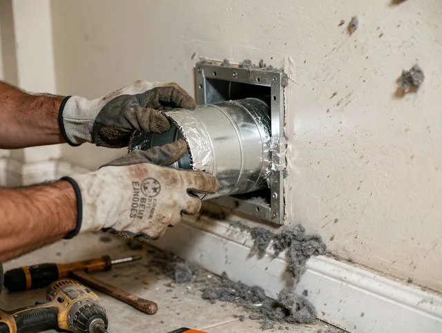 Professional dryer vent repair and installation by Mansfield Dryer Vent Cleaning in Mansfield